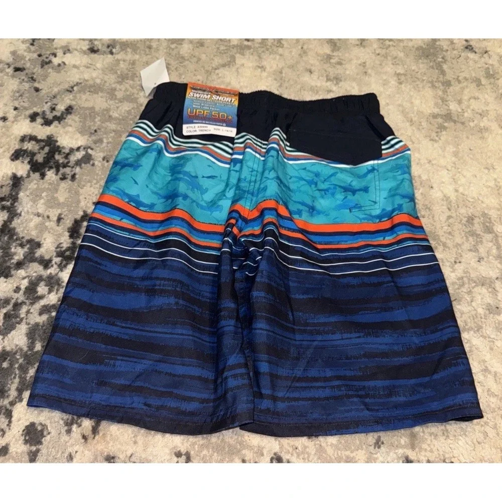 ZeroXposur Microfiber Swim Shorts Trunks UPF 50 Blue Youth Boys Size Large 14-16